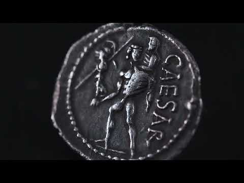 Münze, Julius Caesar, Denarius, 47-46 BC, SS, Silber, Crawford:458/1
