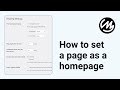 How To Set A Page As Homepage In WordPress