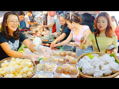 Amazing Street Food Paradise! Cambodian Night Market to Local Fish Market - So Yummy Food Collection