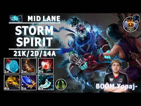 Storm Spirit Mid Lane | 7.31b | BOOM.Yopaj- Pro SS Play | Dota 2 Immortal Gameplay