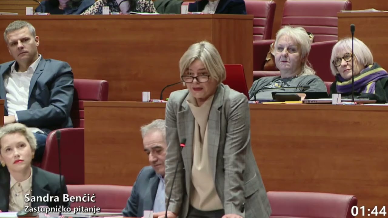 Danas u Saboru ! Sandra Benčić graknula na Plenkovića, a onda je nastao show