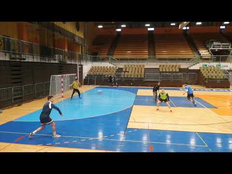 HANDBALL TACTIC BOARD: goalkeepers warm up + 3x2