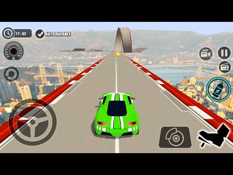 Impossible Car Tracks 3D - Green Car Driving Stunt Simulator Level 20 Completed - Android Gameplay