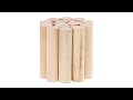 Natürlicher Blumenhocker gedrechselt Braun - Holzwerkstoff - 20 x 20 x 20 cm