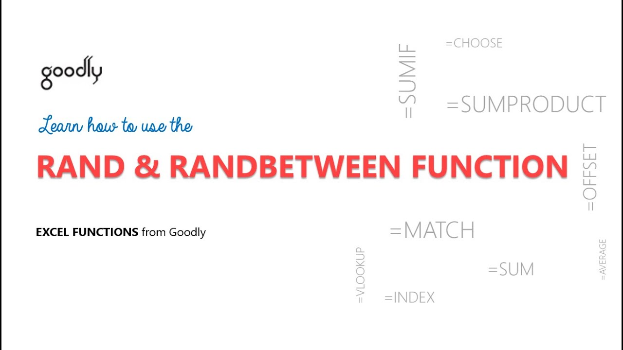 RAND & RANDBETWEEN Functions in Excel
