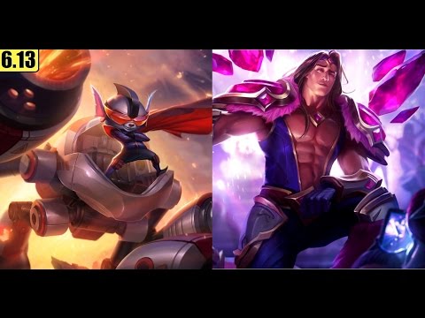 rumble top vs taric fullgame- patch 6.12 - july 01, 2016 - league of lengend