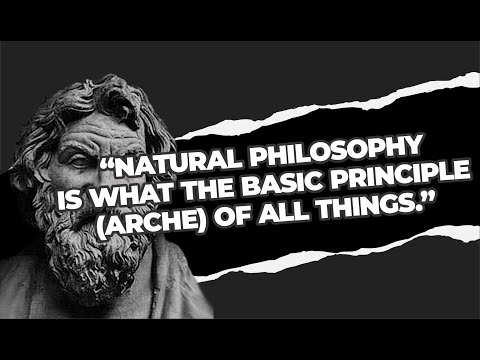 Natural philosophy is what is the basic principle (arche) of all things. || Anaximenes Quotes