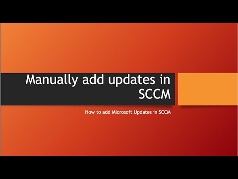 Manually Add updates in SCCM