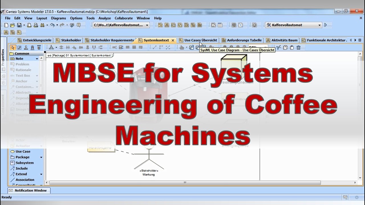 MBSE for Systems Engineering for Coffee Machines