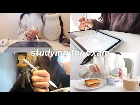 , title : 'STUDY VLOG, cramming for exam, a productive week, my Apple pencil broke, going to a cafe, iHerb haul'