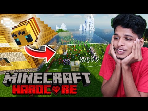 Minecraft : I Build BEE FARM IN Hardcore !!! Malayalam |