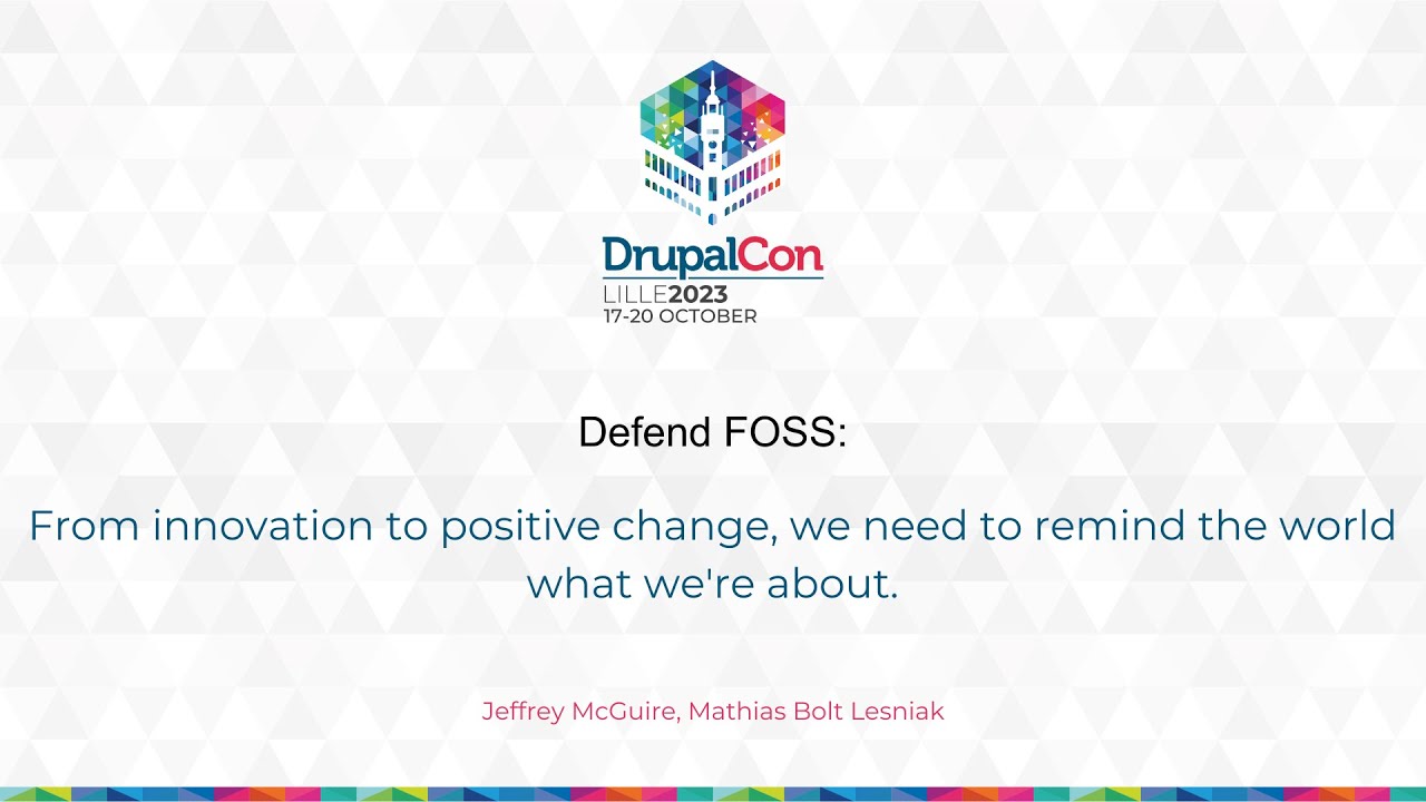 Defend FOSS: From innovation to positive change, we need to remind the world what we're about.