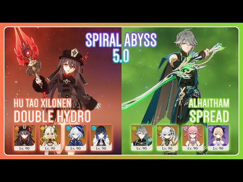 C1 Hu Tao Xilonen Double Hydro & C0 Alhaitham Spread | Spiral Abyss 5.0 | Genshin Impact