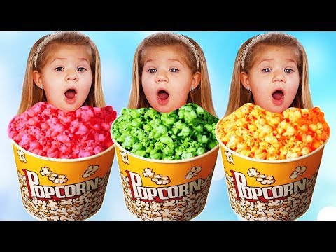 Little Diana Pretend Play Learn Colors with Popcorn