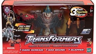 Transformers RID - Robots in Disguise - Terrorcons - Slapper, Dark Scream &amp; Gas Skunk
