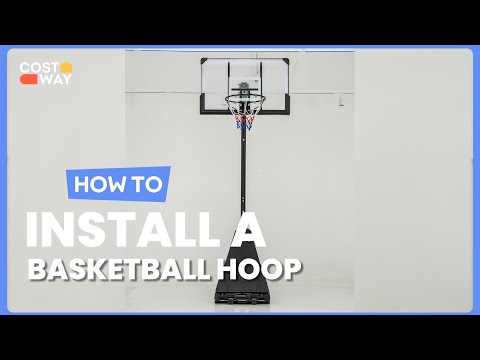 How to Install the Adjustable Portable Basketball Hoop | 31652798 #costway #howto