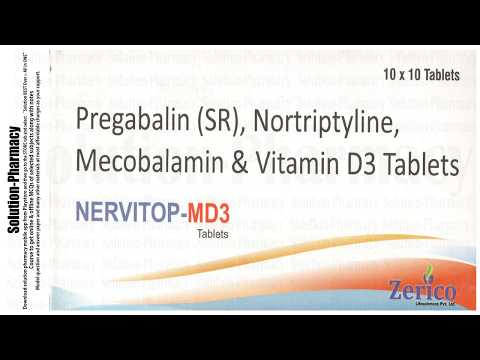Nervitop-MD3 Tablet | Methylcobalamin + Nortriptyline + Pregabalin + Vitamin D3 | For Nerve Pain