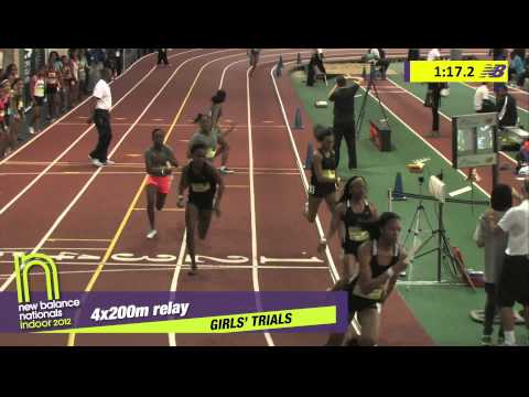 Girls 4x200m Heat 3 - New Balance Indoor Nationals 2012
