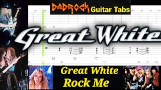 Rock Me - Great White - Guitar + Bass TABS Lesson