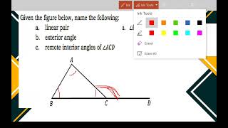 Exterior angle inequality theorem|Teacher Janeeli