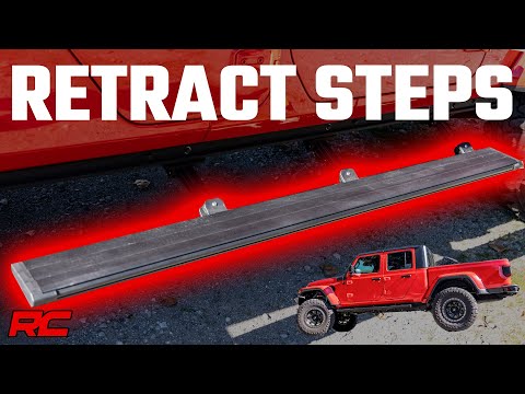 Jeep Gladiator JT Retract Power Running Boards by Rough Country
