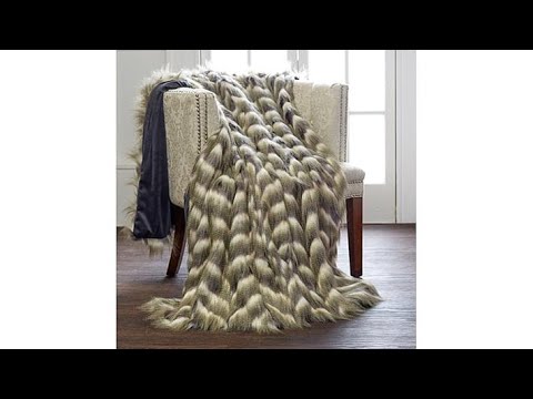 A by Adrienne Landau Faux Fur Throw