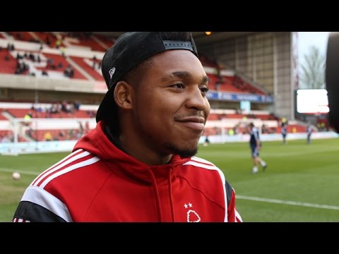 Britt Assombalonga in high spirits