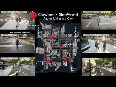Clawbot × SimWorld: Agents Living in a City