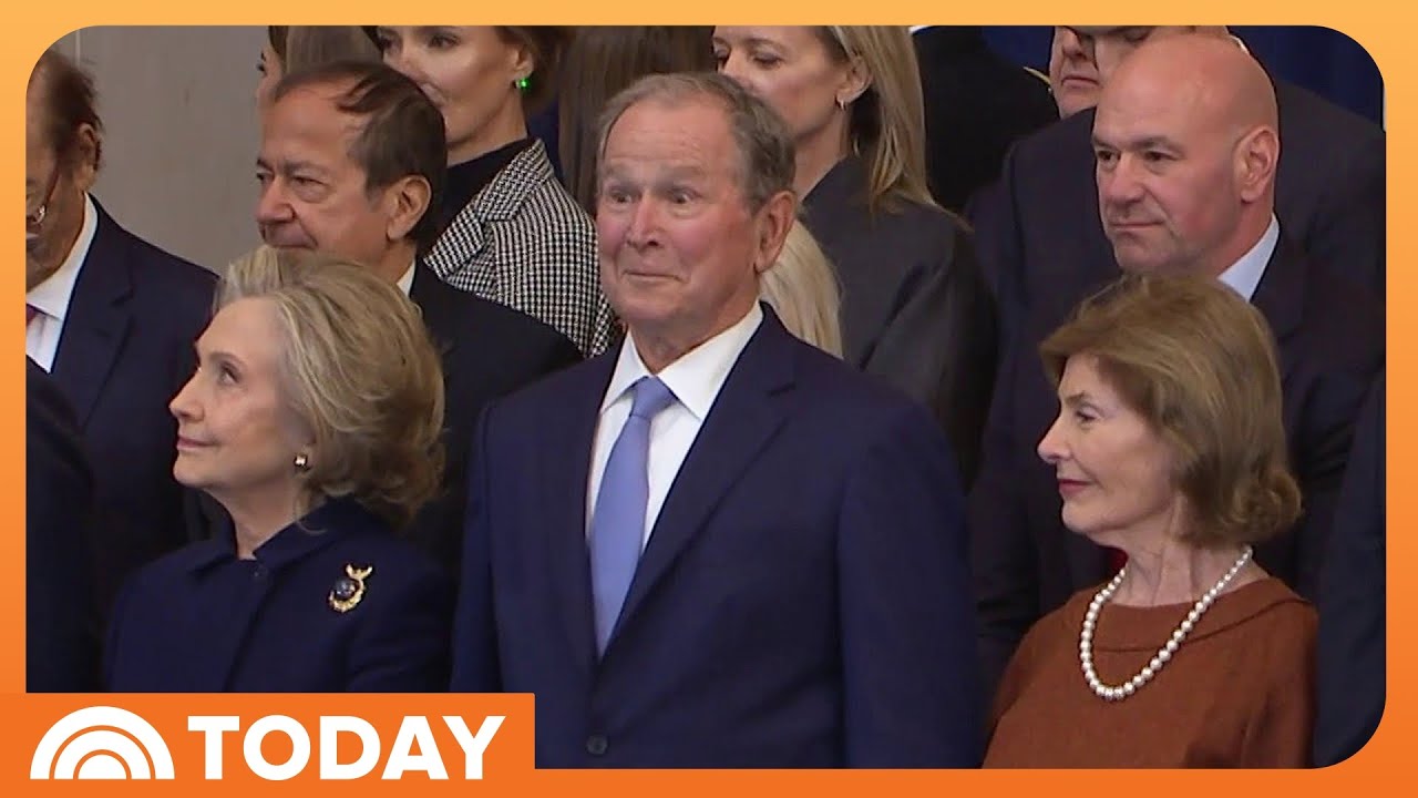 George W. Bush goes viral for expressions during Trump inauguration