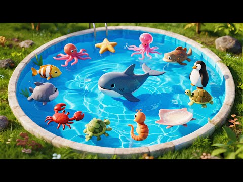 100 Sea Animals Collection | Learning Aquatic Animals Names and Videos