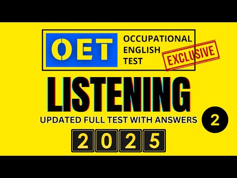 Official OET listening practice test | OET 2.0 Online Classroom