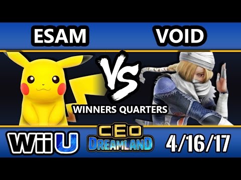 CEO Dreamland 2017 Smash 4 - PG | ESAM (Pikachu) Vs. CLG | VoiD (Sheik) SSB4 Winners Quarters