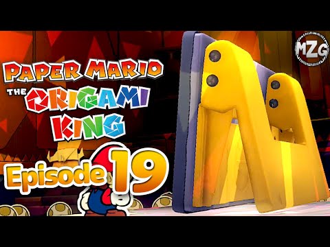 Paper Mario: The Origami King Gameplay Part 19 - Hole Punch Boss Fight! Temple of Shrooms!