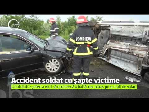 Şapte persoane au fost rănite după ce două autoturisme s-au ciocnit violent în Brăila