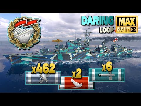 Destroyer Daring: Team decided to lose, he refused - World of Warships