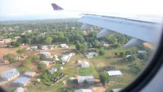preview picture of video 'Landing at Lungi International Airport Sierra Leone A 330'