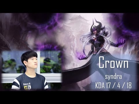 Gen G Crown - Syndra Mid Lane : Syndra Highlights (with ambition)