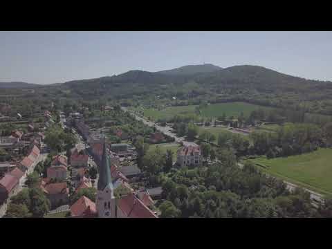 Sobótka z lotu ptaka.