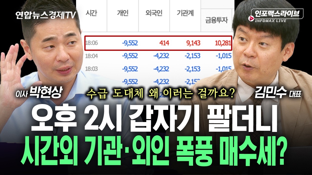 수급 도대체 왜이러는 걸까요? (김민수, 박현상) | 인포맥스라이브 2026년 9월 3일 방송