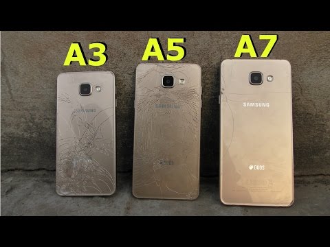 Samsung Galaxy A7 vs A5 vs A3 (2016) - Drop Test (4K)
