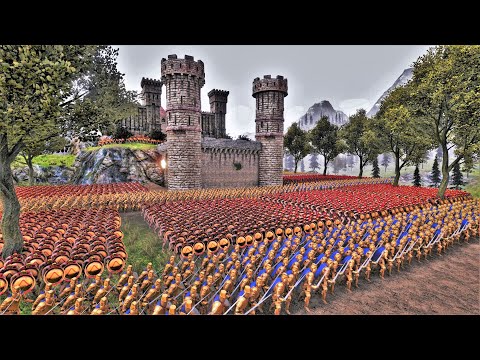 IRON-MAN Invades Spartan x Golden knights Stronghold - Ultimate Epic Battle Simulator