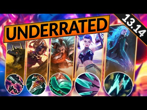 10 UNDERRATED Champions and Builds for ALL ROLES (PATCH 13.14 META) - LoL Tier List Guide
