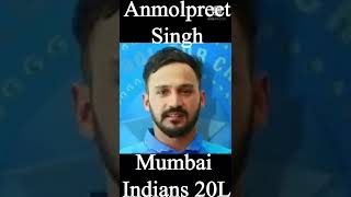 Anmolpreet Singh Mumbai Indians