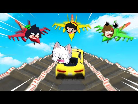 GTA5: ¡SOBREVIVE a la MEGA RAMPA 99 99% IMPOSIBLE! 😱💥 TODOS CONTRA MI en GTA V