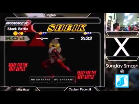Captain Faceroll (Sheik) vs Mike Haze (Fox/Sheik/Marth) JJs 10-11-15 Winners Semis