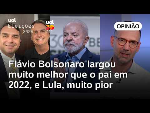 Flávio Bolsonaro largou muito melhor que o pai em 2022, e Lula, muito pior | Charleaux