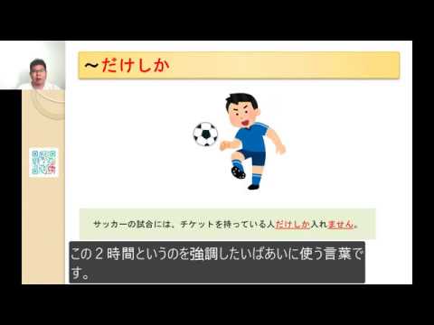 Ｎ３ 文法　〜だけしか
