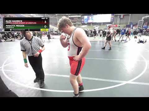 285 Lbs Cons. Round 3 - Alex Hamrick, Central Illinois Academy Of Wrestling Vs Makota Misgen, Minn
