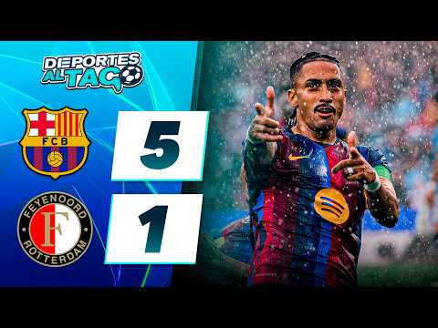 ✅ BARCELONA goleó 5-1 a FEYENOORD en su DEBUT en la CHAMPIONS LEAGUE