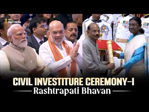 Prime Minister Narendra Modi attends Civil Investiture Ceremony-I at Rashtrapati Bhavan
